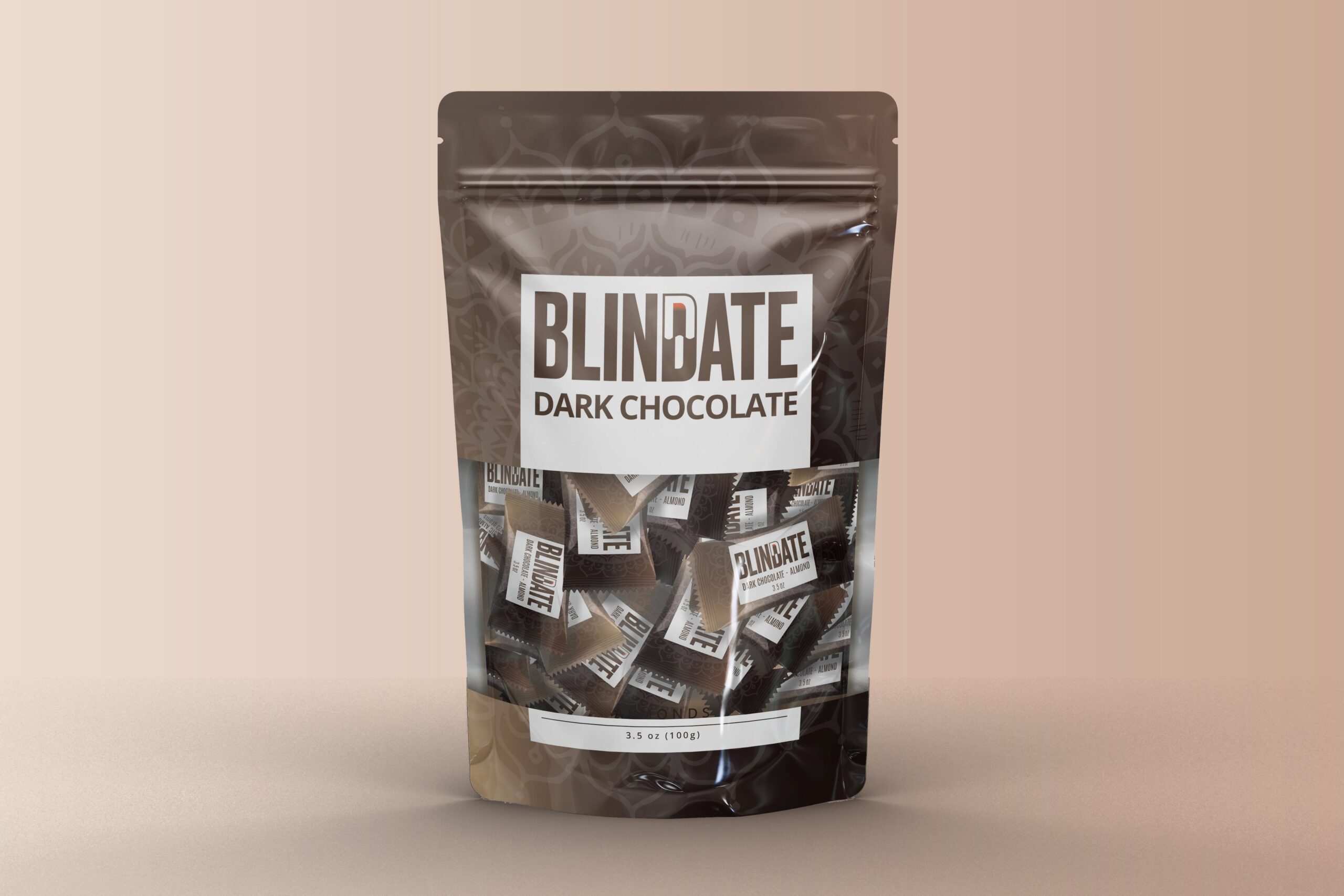 BLINDATE Assorted Chocolate Covered Date With Almond 5 oz, Pack of 2